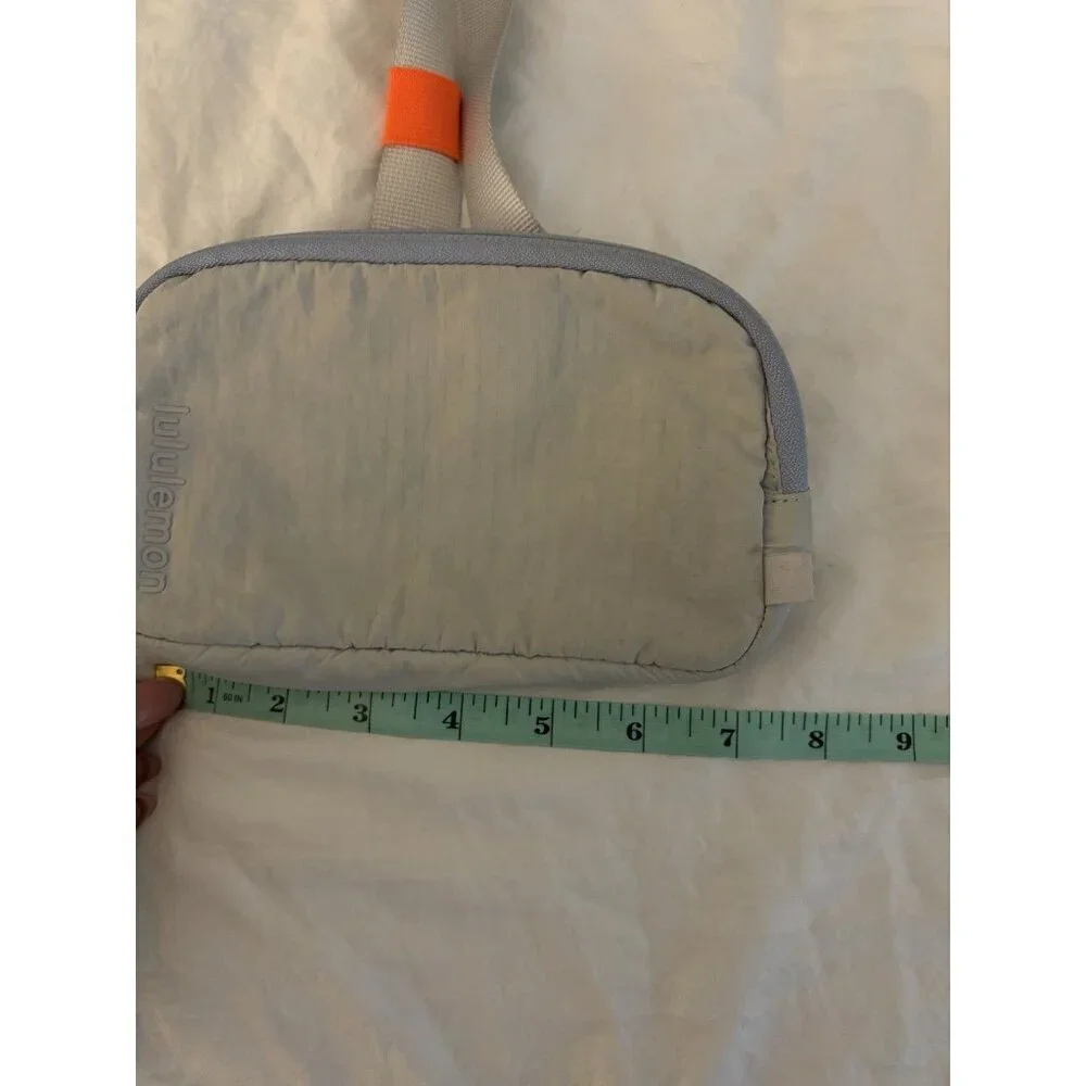 Lululemon Mini Belt Bag Waist Pack Gray Neon Orange Accents